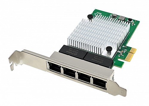 POWERTECH κάρτα επέκτασης PCIe σε 4x RJ45 ST7387, 1000Mbps ST7387