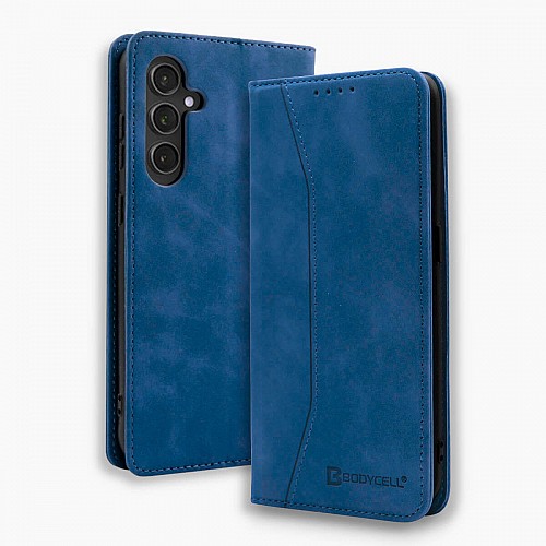 Bodycell Book Case Pu Leather Samsung S24  Blue