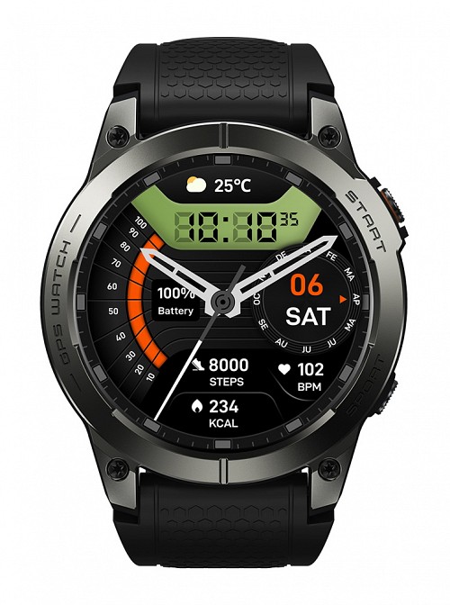 ZEBLAZE smartwatch Stratos 3 Pro, heart rate, 1.43 AMOLED, GPS, μαύρο STRATOS3PRO-BK