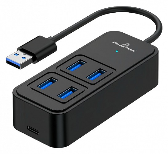 POWERTECH USB 3.2 hub PTR-0153, 4x , 5Gbps, USB ,  PTR-0153