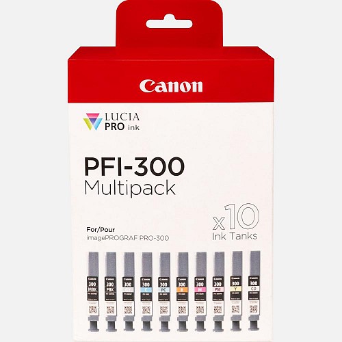 Canon  Inkjet PFI-300 Color Multipack 10pcs (4192C008) (CANPFI-300MP)