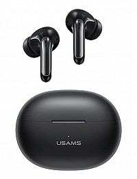 USAMS earphones με θήκη φόρτισης US-XD19, TWS, ENC, Φ13mm, μαύρα BHUENCXD01