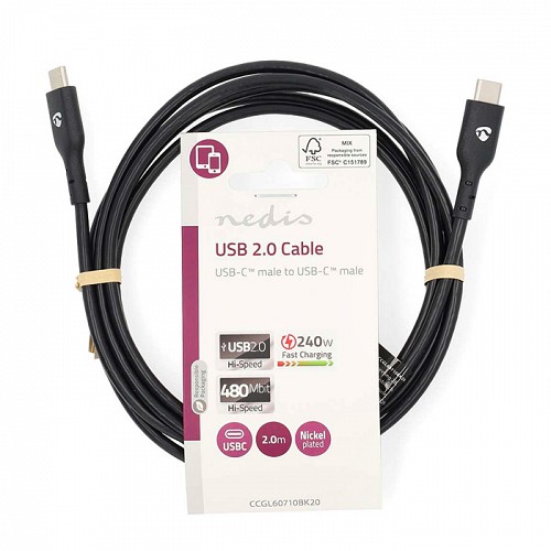  USB High-Speed Type-C . - USB Type-C ., 2.00m NEDIS CCGL60710BK20