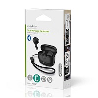 Bluetooth ακουστικά handsfree με θήκη ασύρματης φόρτισης, σε μαύρο χρώμα NEDIS HPBT2400BK