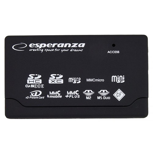 Esperanza EA-119 Card Reader USB 2.0  SD/microSD/MemoryStick/CompactFlash/xD (EA119) (ESPEA119)