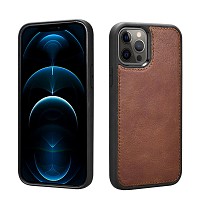 iCarer WMI1208 iPhone 12 Pro Max Real Leather Detachable 2 in 1 Wallet with RFID Coffee