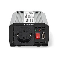 Inverter 600W/12V, με έξοδο ημιτονικής κυματομορφής που μετατρέπει την τάση από μπαταρίες 12VDC σε 230VAC NEDIS PIM60012FGY