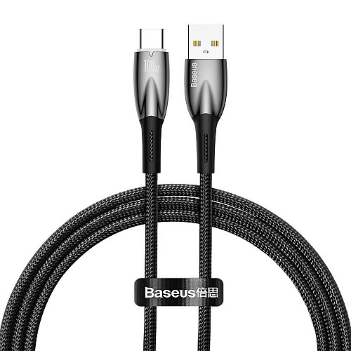 Baseus USB Cable For USB-C Glimmer Series, 100w, 1m Black (CADH000401) (BASCADH000401)