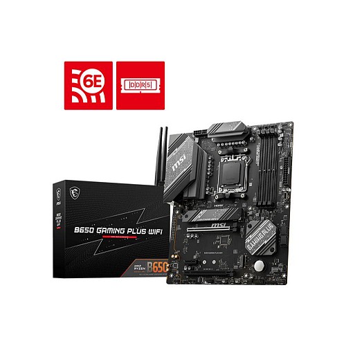 MSI B650 Gaming Plus WiFi Motherboard ATX  AMD AM5 Socket (7E26-001R) (MSI7E26-001R)