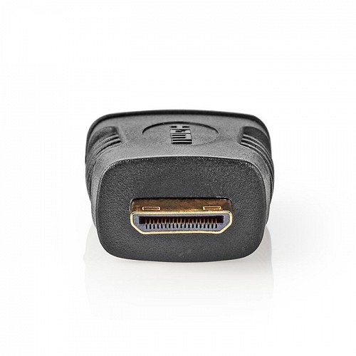 Αντάπτορας High Speed HDMI with Ethernet, HDMI mini αρσ. - HDMI θηλ, με επίχρυσες επαφές NEDIS CVGB34906BK