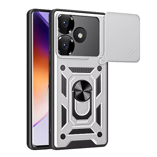 Bodycell Armor Slide Cover Case Xiaomi Poco F6 5G  Silver