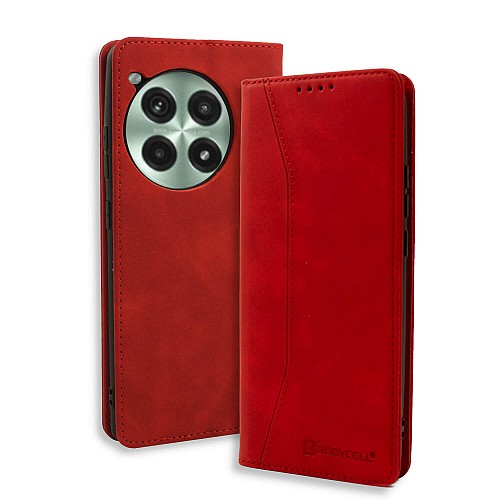 Bodycell Book Case Pu Leather Oneplus ACE 3 Pro 5G Red