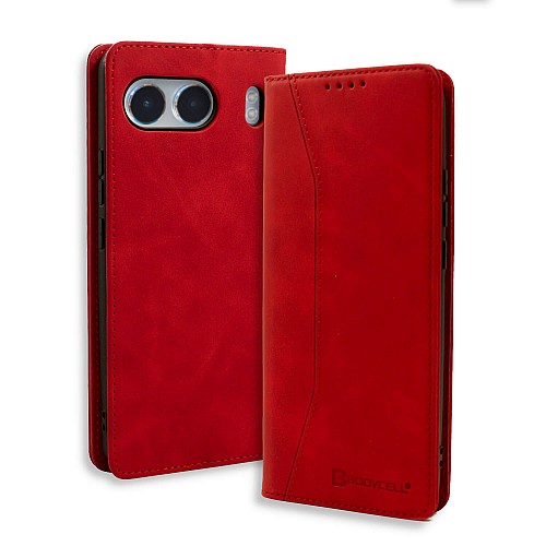 Bodycell Book Case Pu Leather Oneplus Nord 4 5G Red