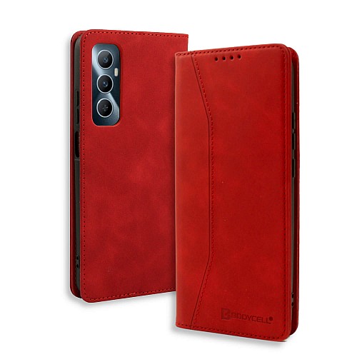 Bodycell Book Case Pu Leather Realme C65 4GRed