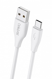 CELEBRAT καλώδιο USB-C σε USB CB-31A, 15W, 480Mbps, 1m, λευκό CB-31A-C-WH