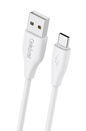 CELEBRAT  USB-C  USB CB-31A, 15W, 480Mbps, 1m,  CB-31A-C-WH