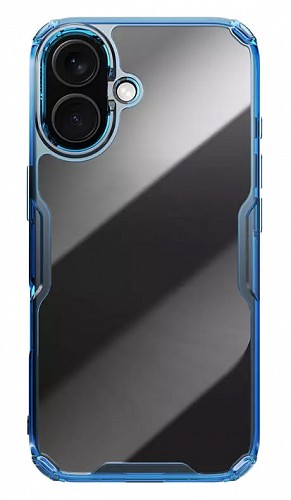 NILLKIN θήκη Nature TPU Pro για iPhone 16, διάφανη-μπλε 6902048287198