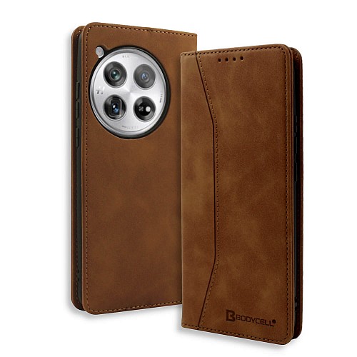 Bodycell Book Case Pu Leather OnePlus 12 5G Brown