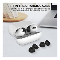 Eartips Σιλικόνης AhaStyle WG86-K Apple AirPods Pro 1 & 2 Μαύρο (3 ζεύγη)