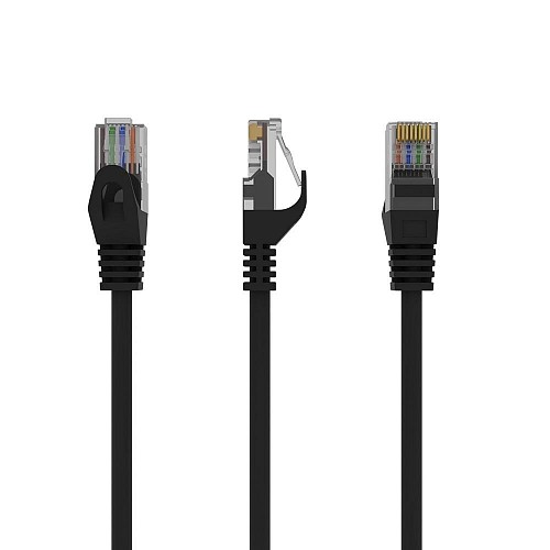 Gembird Patchcord CAT 6 Molded Ends 2m Black (PP6U-2M/BK) (GEMPP6U-2M/BK)