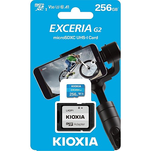 Kioxia Exceria G2 microSDXC 256GB Class 10 U3 V30 UHS-I   (LMEX2L256GG2) (KIOLMEX2L256GG2)