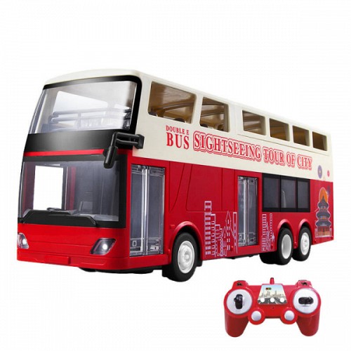 DOUBLE EAGLE REMOTE CONTROLLED SIGHTSEEING BUS 1:18 red