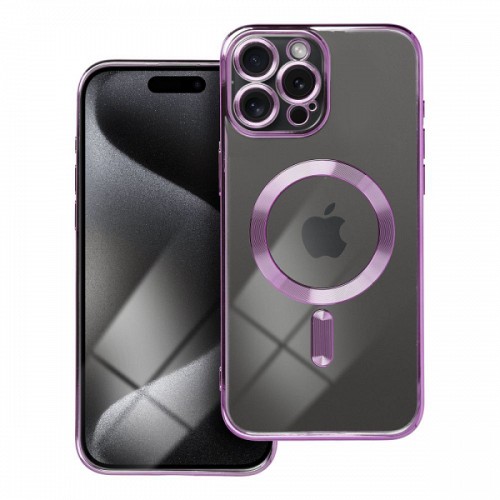 iS TPU MAG ELECTRO IPHONE 15 PRO MAX trans purple backcover