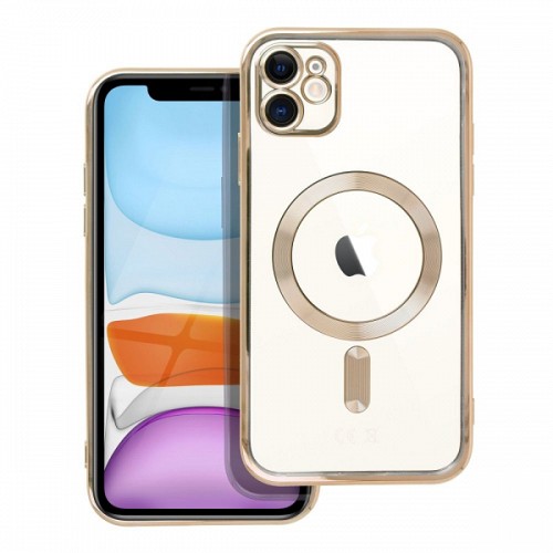 iS TPU MAG ELECTRO IPHONE 11 trans gold backcover