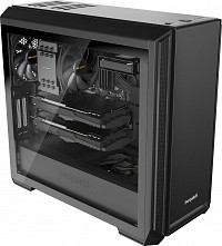 BEQUIET PC CHASSIS SILENT BASE 601 WINDOW BGW26, MIDI TOWER ATX, BLACK, W/O PSU, 1X14CM PURE WINGS 2 FAN, 1X14CM REAR PURE WINGS 2 FAN, 3YW.