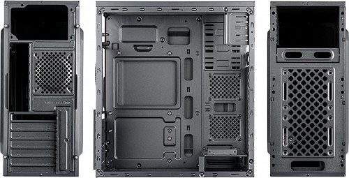 SUPERCASE PC CHASSIS F81A, MIDI TOWER ATX, BLACK, W/O PSU, 1x 8CM REAR FAN, 2YW.