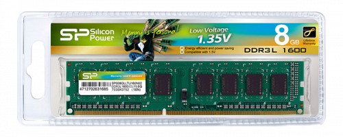 SILICON POWER  DDR3L UDIMM SP008GLLTU160N02, 8GB, 1600MHz, CL11 SP008GLLTU160N02