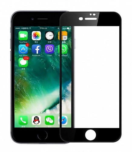 POWERTECH Tempered Glass 5D Full Glue  iPhone 8 Plus, Black TGC-0237