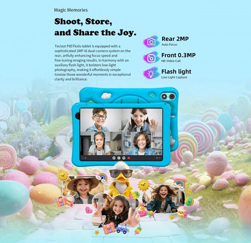 TECLAST tablet P85T Kids, 8 HD, 4/64GB, Android 14, 5000mAh,  P85T-KIDS-PK