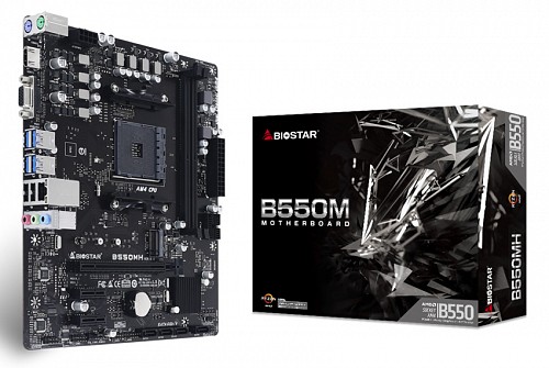 BIOSTAR  B550MH, 2x DDR4, AM4, USB 3.2, uATX, Ver. 3.0 B550MH-3