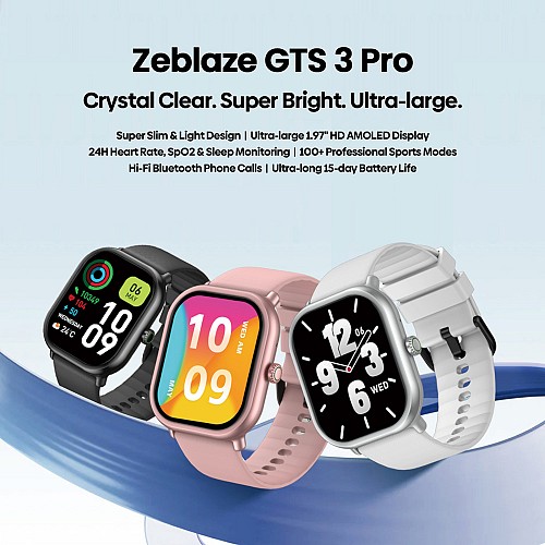 ZEBLAZE smartwatch GTS 3 Pro, heart rate, 1.97 AMOLED, μαύρο GTS3PRO-BK