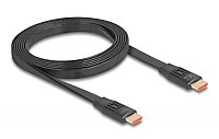 DELOCK καλώδιο HDMI 81002, flat, 8K/60Hz, 48 Gbps, eARC, HDR, 2m, μαύρο 81002