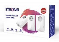 STRONG Powerline Kit POWERL1000TRIEUV2, Passthrough, 1000Mbps, 3τμχ POWERL1000TRIEUV2