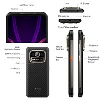 ULEFONE smartphone Armor 25T Pro, 6.78, 6/256GB, 5G, IP68/IP69K, μαύρο ARMOR25TPRO-BK