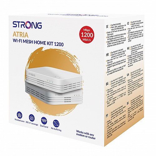 STRONG WiFi Mesh Home Kit ATRIA 1200 V2, 1200Mbps Dual Band, 2 MESHKIT1200V2