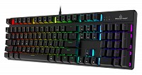 POWERTECH gaming μηχανικό πληκτρολόγιο PT-1254, ενσύρματο, RGB, μαύρο PT-1254