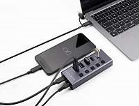 DELOCK USB hub 64248  , 5x , 5Gbps, USB/USB-C ,  64248