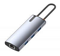 LDNIO docking station DS-16H, 6 θυρών, USB-C σύνδεση, 4K, 100W PD, γκρι 6933138601594