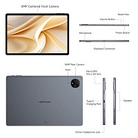 ULEFONE tablet Tab A11 Pro, 11 FHD+, 8/256GB, 8800mAh, 4G, Android 14, γκρι TABA11PRO8256