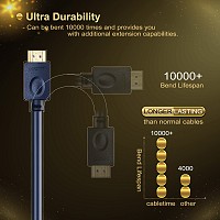 CABLETIME καλώδιο HDMI AV540-HE2G με Ethernet, 4K/60Hz, 18 Gbps, 1m, μπλε AV540-HE2G-DB1