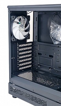 POWERTECH Gaming PC Case PT-1309, tempered glass, 4x ARGB fan, ATX, 340x200x436mm, μαύρο PT-1309