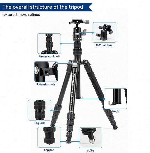 FOTOPRO   X-go Gecko E2,   146.1cm,  8kg,  X-GO-GECKOE2