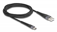 DELOCK καλώδιο USB σε USB-C 81122, 60W, 480Mbps, 2m, μαύρο 81122