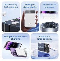 USAMS power bank US-CD214, 2x , wireless, 10000mAh, 20W,  10KCD21401