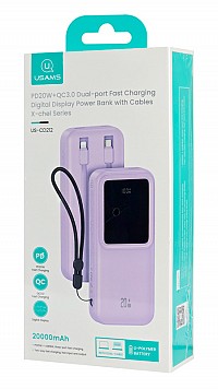 USAMS power bank US-CD212  , 4x , 20000mAh, 20W,  20KCD21203