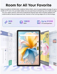 CHUWI tablet AuPad, 10.95, 8/128GB, 4G, Android 14, 7000mAh, γκρι AUPAD